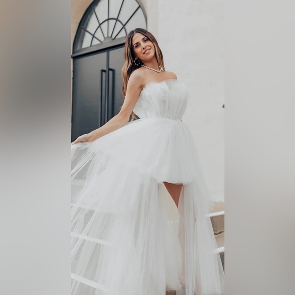 Untamed petals - Isabella pearl gown ivory, XS - Picture 3 of 7